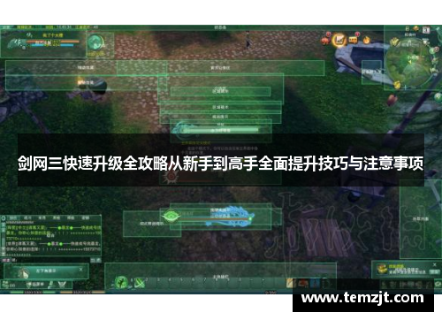 剑网三快速升级全攻略从新手到高手全面提升技巧与注意事项